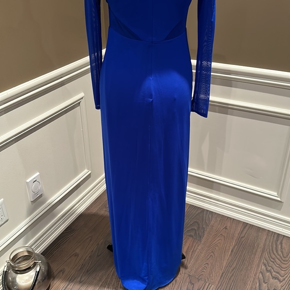 Stunning Long Illusion Mesh Inset Gown Dress - Picture 14 of 17